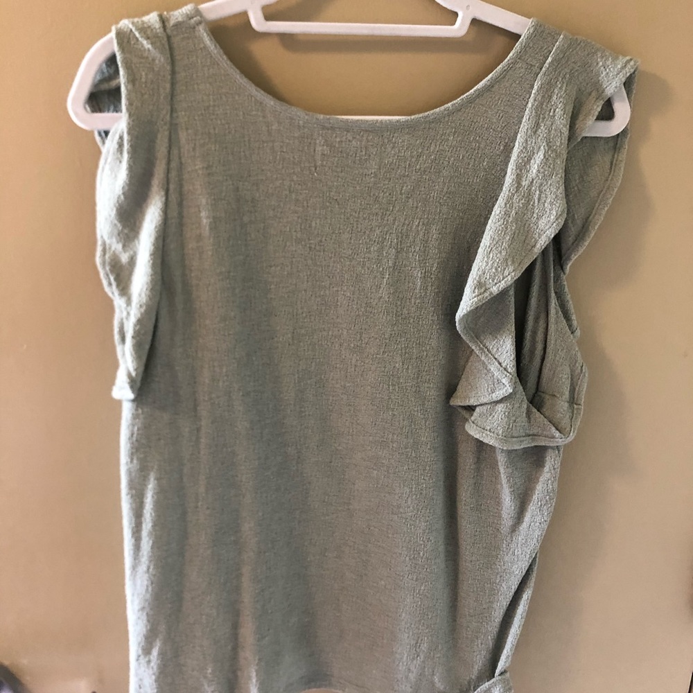 NWT MADEWELL Texture & Thread Ruffle Sleeve Tank - Picture 4 of 4